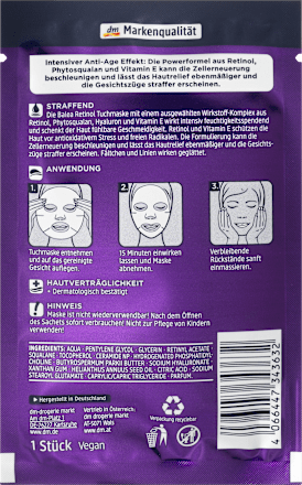 Tuchmaske Retinol Balea