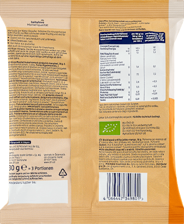 Babysnack Knusperherzen Apfel-Mango, ab dem 8. Monat babylove