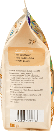 Babysnack Mini Dinkel Zwieback ab dem 8. Monat dmBio