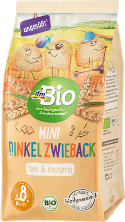 Babysnack Mini Dinkel Zwieback ab dem 8. Monat dmBio