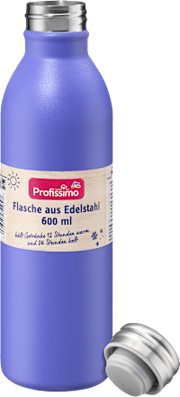 Flasche aus Edelstahl 600ml lila Profissimo