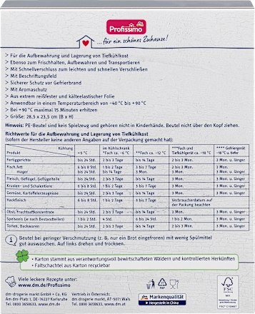 Woreczki z suwakiem 3l d.zamraż. 10szt Profissimo