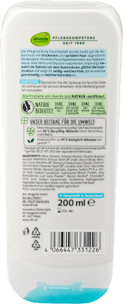 Hidrantni balzam za kosu, hijaluronska kiselina i aloe vera alverde NATURKOSMETIK