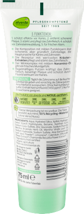 Zobna krema 5 v 1 z okusom mete  alverde NATURKOSMETIK