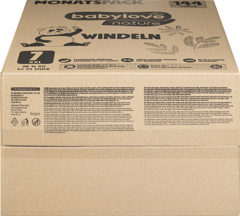 nature pelene XXL veličina 7 (16+ kg) - mesečno pakovanje, 4x36kom babylove nature