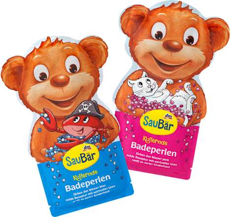 Kinder Badezusatz Kullernde Badeperlen SauBär
