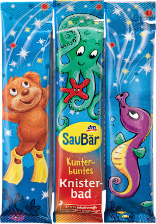 Kinder Badezusatz Knisterbad, 3x5g SauBär