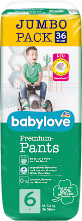Premium hlačne plenice 6 XL, 18-30 kg, Jumbo paket babylove