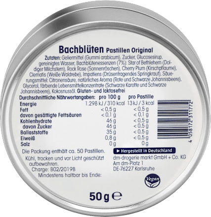 Pastylki z kwiatami Bacha Mivolis