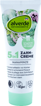 Zobna krema 5 v 1 z okusom mete  alverde NATURKOSMETIK