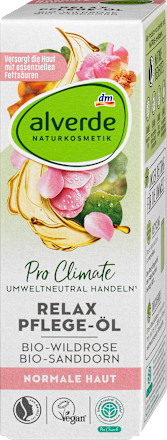 Negovalno olje Relax Pro Climate z bio divjo vrtnico in bio rakitovcem  alverde NATURKOSMETIK