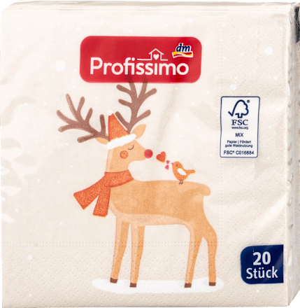 Serviete z motivom jelena, 25 x 25 cm Profissimo