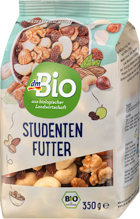 Nuss- & Trockenfrüchtemischung Studentenfutter dmBio