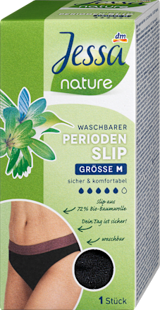 Periodenunterwäsche Slip schwarz Gr. M nature Jessa