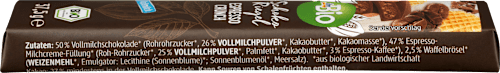 Schokoriegel, Vollmilch Espresso Crunch dmBio