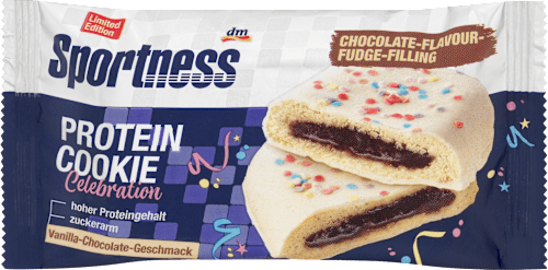Proteínové Cookie Celebration karamelová náplň s kakaom Sportness