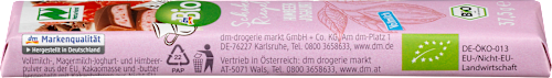 Schokoriegel, Vollmilch Himbeer Joghurt dmBio