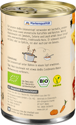 Bio enolončnica iz leče, s krompirjem dmBio