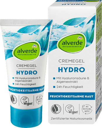 HYDRO 24h  gel krema za lice - hijaluronska kiselina i morske alge alverde NATURKOSMETIK