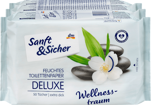 Vlažni toaletni papir Wellness Traum, 3 x 50, več različic Sanft&Sicher