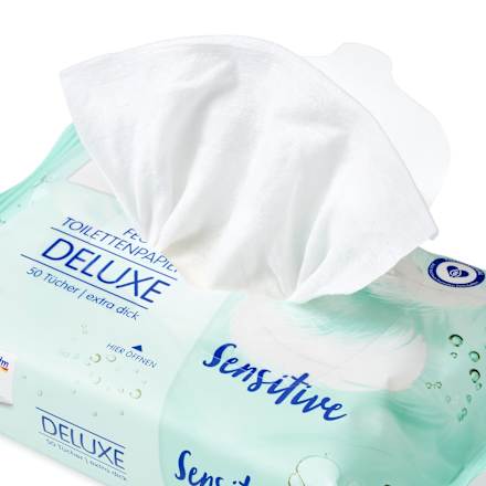 Влажна тоалетна хартия Deluxe Sensitive Sanft&Sicher