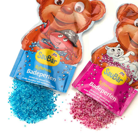 Kinder Badezusatz Kullernde Badeperlen SauBär