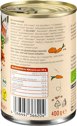 Bio enolončnica iz leče, s krompirjem dmBio