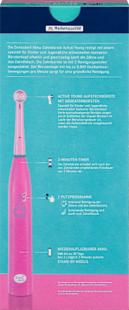 Elektrische Zahnbürste Kinder Active Young pink Dontodent