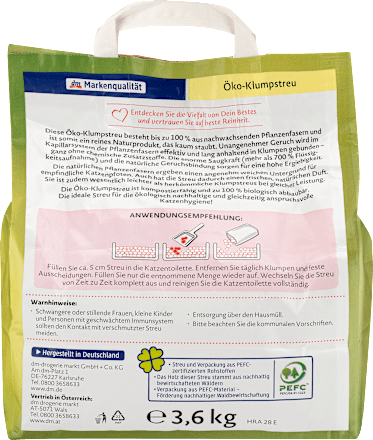 Katzenstreu, Öko-Klumpstreu Dein Bestes