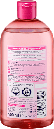 Мицеларна почистваща вода 3 в 1 Rose Balea