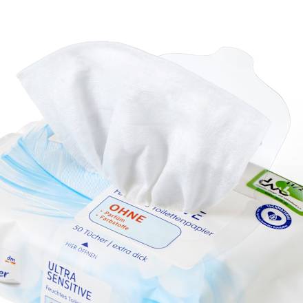 Nedves toalettpapír, ultra szenzitív, dupla csomag Sanft&Sicher