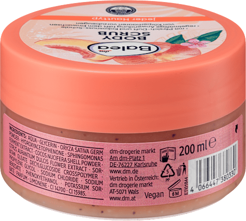 Скраб за тяло с аромат на праскова Balea