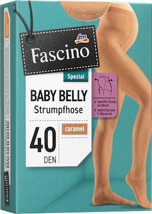 Schwangerschafts-Strumpfhose caramel Gr. 46/48, 40 DEN Fascino