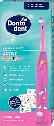 Active Young električna četkica za zube, roze - za decu od 4.godine Dontodent