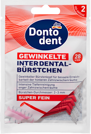 Dontodent Interdentalbürsten gewinkelt rot 0,4 mm ISO 2, 28 St Dontodent