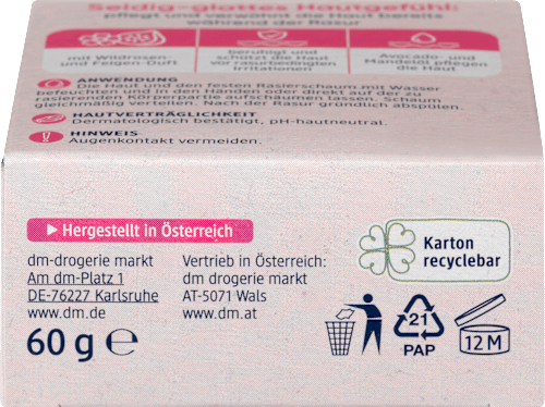 Fester Rasierschaum Wildrose Feige Balea