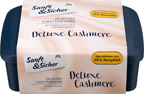 Feuchtes Toilettenpapier Deluxe Cashmere Kunststoffbox  Sanft&Sicher