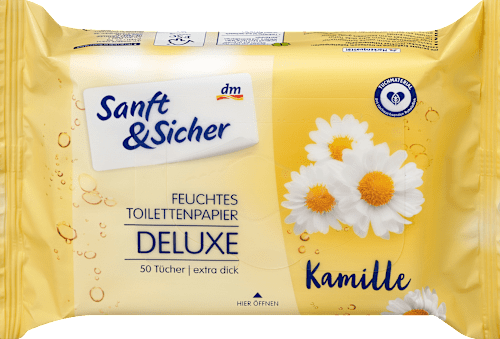 Vlhčený toaletný papier Deluxe harmanček Sanft&Sicher
