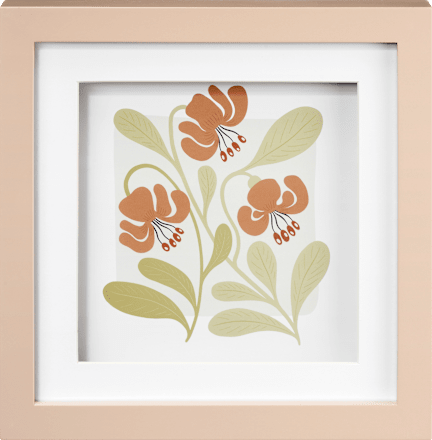 Rahmen Vierkant rosa-beige 20x20 cm Paradies