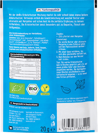 Gewürzmischung, Kräuterbutter dmBio