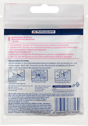 Interdentalbürsten pink 0,35mm ISO 0 Dontodent