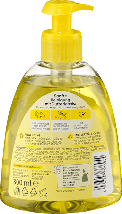 Течен сапун с аромат на лимон, лайм и маточина Balea