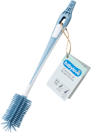 Flaschen- und Saugerbürste blau-grau babylove