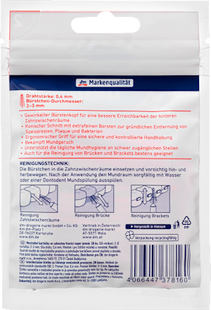 Dontodent Interdentalbürsten gewinkelt rot 0,4 mm ISO 2, 28 St Dontodent