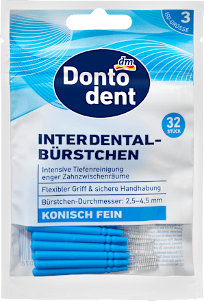 Interdentalne četkice sa drškom- veličina 3, konusne fine Dontodent