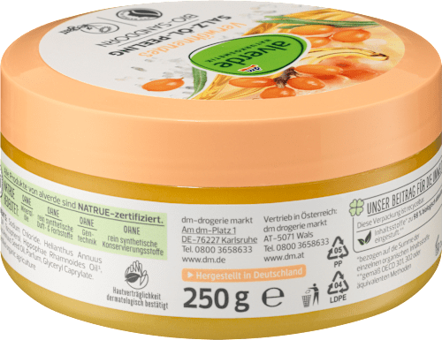 Slani uljni piling za tijelo, pasji trn alverde NATURKOSMETIK