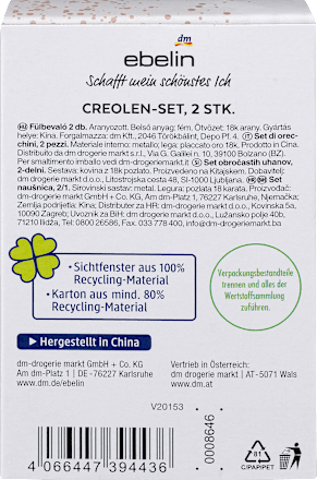 Creolen Golden Winter Glow (1 Paar) ebelin