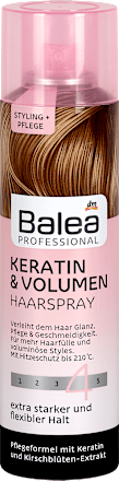 Spray per capelli tenuta flessibile extra forte con cheratina a effetto volumizzante Balea PROFESSIONAL