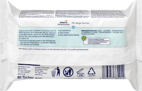 Feuchttücher mit 99% Wasser (4x80 St) babylove