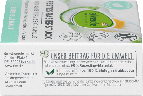 Čvrsta pjena za brijanje za osjetljivu kožu alverde NATURKOSMETIK